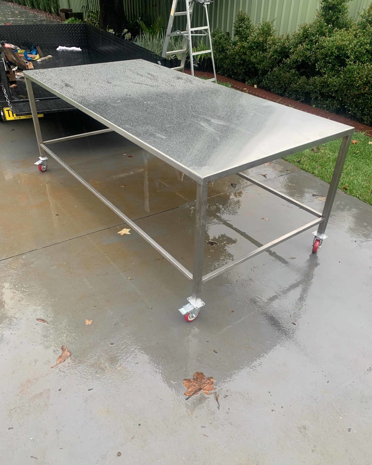 packing table stainless steel bench